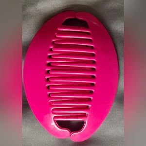 Vintage Goody 1980s TZERS Hair Cincher Comb Banana Clip 5.25in 80's Hot Pink